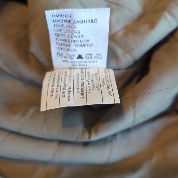 Woolrich Barn Chore Jacket Coat Womens Large Sage Green Canvas Quilted - Picture 7 of 7